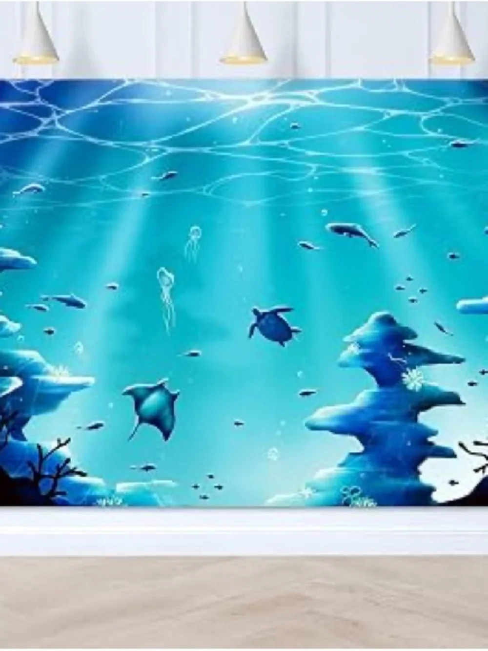 Underwater Ocean Wall Tapestry - Blue
